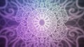 Intricate White Mandala Design on a Blurred Purple and Blue Gradient Background pattern Royalty Free Stock Photo