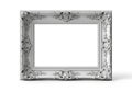 Intricate white picture frame Royalty Free Stock Photo