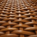 Intricate wicker basket weave pattern displaying an interlaced design. Made of smoo Royalty Free Stock Photo