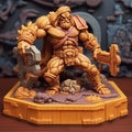 Intricate Woodcut Design Masters Of The Universe Statue Royalty Free Stock Photo