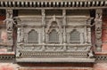 Intricate wooden craving and design on the windows of Hanuman Dhoka durbar