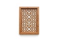 Intricate wooden lattice panel Royalty Free Stock Photo