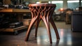 Intricate Woodwork: 3d Printed Stool With Unique Leg Design