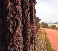 Intricate woodwork of facade at the Sanctuary of Truth Museum Royalty Free Stock Photo