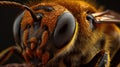 The Intricate World of a Bee\'s Head: A Super Macro View