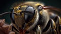 Intricate World: A Super Macro of a Bee\'s Head in Stunning 8K Resolution