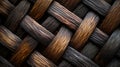 Intricate Woven Wood Pattern Dark Brown and Black Royalty Free Stock Photo