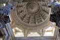 Intricately carved ceiling in marble of Adinatha Jain Temple in Ranakpur