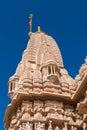 Intricately Carved Pinnacle of BAPS Shri Swaminarayan Mandir in Chino Hills, CA Royalty Free Stock Photo