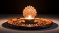 Sacred Serenity: A Symbolic Mandala Plate of Unity and Harmony Royalty Free Stock Photo