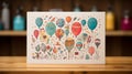 An intricately designed birthday card featuring cheerful illustrations