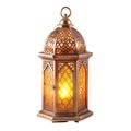 Glowing lantern for Ramadan isolated on transparent background Royalty Free Stock Photo