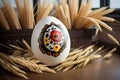 Ukrainian Pysanky Egg Mockup Royalty Free Stock Photo