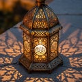 An intricately designed lantern with ornate, floral patterns Royalty Free Stock Photo