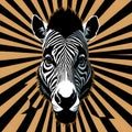 Wild Majesty: Embracing the Grace of Zebra Sticker Design