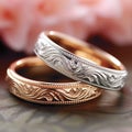 Intricately Designed Wedding Bands with Personalized Engravings