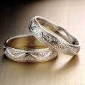 Intricately Designed Wedding Bands with Personalized Engravings