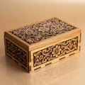 Intricately Designed Wooden Box Royalty Free Stock Photo