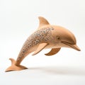 Intricately Designed Wooden Dolphin Figurine For Home Decor