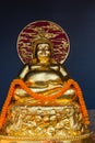 Intricately Detailed, Gold Buddha Sculpture at Canton Shrine