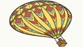 Intricately Patterned Hot Air Balloon with Basket, Front View, Vector, vector design Generative AI Royalty Free Stock Photo