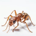 Intricately Sculpted Ant In Dynamic Pose On White Background Royalty Free Stock Photo