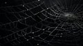 Intricately Textured Web Of Dark Spiders With Futuristic Elements