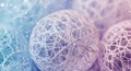 Intricately woven spherical structures, resembling delicate organic or abstract art Royalty Free Stock Photo