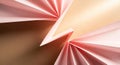 Intriguing abstract image featuring folded paper-like structures in soft pin Royalty Free Stock Photo
