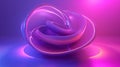 Purple and Blue Abstract Object on Blue and Pink Background Royalty Free Stock Photo