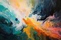 Intriguing Abstract painting dark. Generate Ai