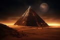 Intriguing alien stone pyramid. Generate Ai Royalty Free Stock Photo