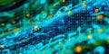 Intriguing Blue Binary Code Background A Dynamic Visual for Digital Technology Concepts Web Design and Programming Royalty Free Stock Photo