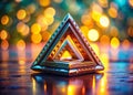 Intriguing 3D Impossible Triangle Logo Design Exploring Sacred Geometry and TiltShift Effects for a Unique Brand Royalty Free Stock Photo