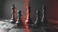 Intriguing Digital Art Piece Merging Chess and Artificial Intelligence, Showcasing an AI Figure as a Signature Element