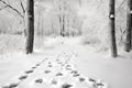 Snowy Footprints - Generative AI