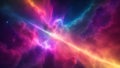 An Intriguing Image Of A Colorful Galaxy With A Star In The Middle AI Generative