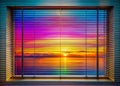 Intriguing Light Play Through Window Blinds Stunning 4K Square Image Featuring Surreal Gobo Projections Royalty Free Stock Photo