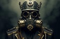 Intriguing Man gas mask steampunk. Generate Ai Royalty Free Stock Photo