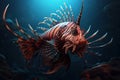 Intriguing Ocean lionfish. Generate Ai