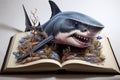 Intriguing Shark book draw. Generate Ai