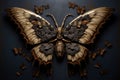 Intriguing Skull butterfly. Generate Ai