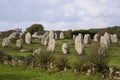 Intriguing standing stones at Carnac in Brittany, north-western France