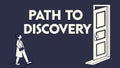 Path to Discovery with Open Doors, Exploration, vector design Generative AI Royalty Free Stock Photo