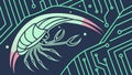 Digital Crab and Circuit Board Patterns, Tech and Nature Fusion Vector, vector design Generative AI Royalty Free Stock Photo