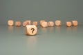 Intriguing Wooden Blocks Featuring the Symbol of a Question Mark for All to Explore