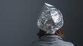 Intriguing world of conspiracy, image of a person wearing foil on the head. curiosity, skepticism, or even humor surrounds this