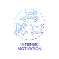 Intrinsic motivation concept icon