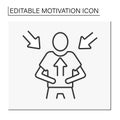 Intrinsic motivation line icon