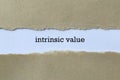 Intrinsic value on paper Royalty Free Stock Photo